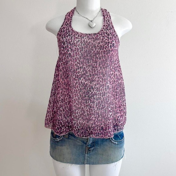 Tops - rare y2k pretty little liars aeropostale leopard cami size XS